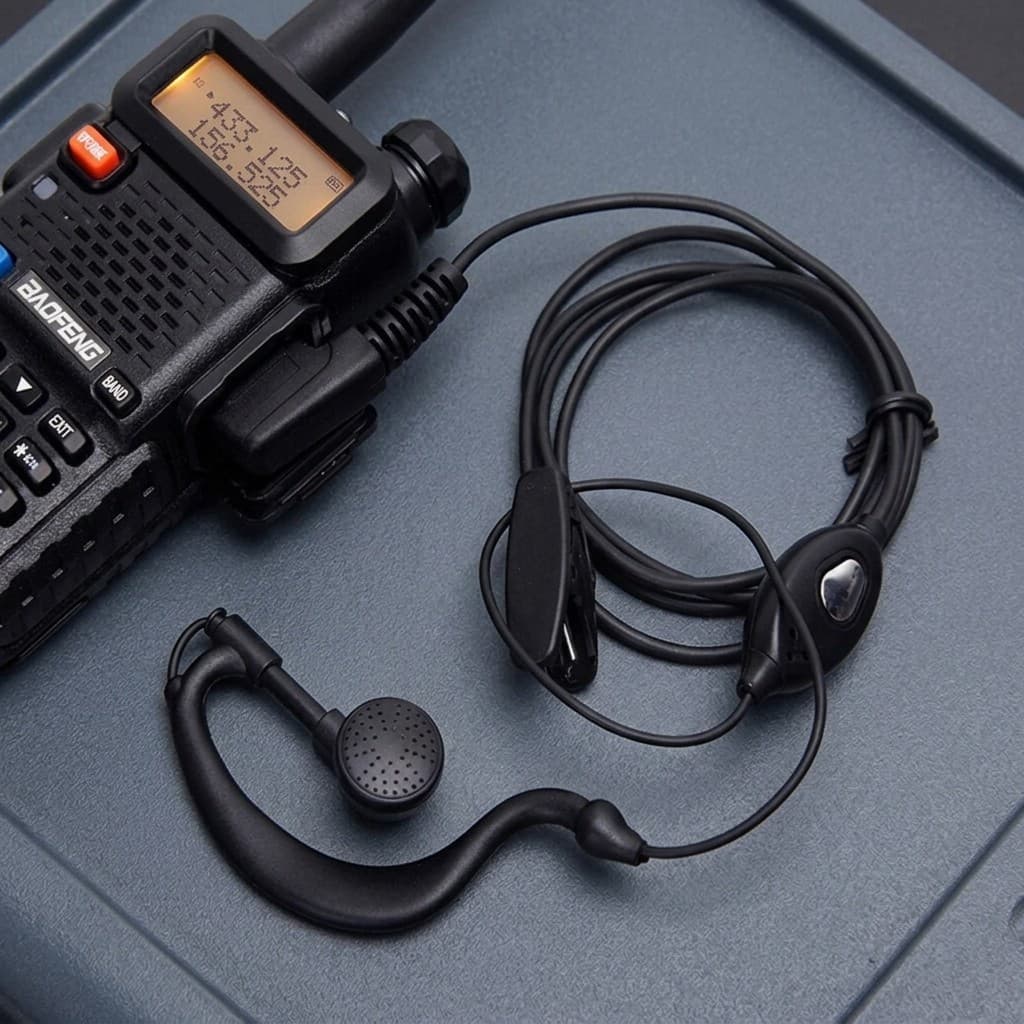 Fone Baofeng para Rádio Comunicador 2 Pinos Microfone PTT Lapela Eventos Cerimonial Equipes Trabalho