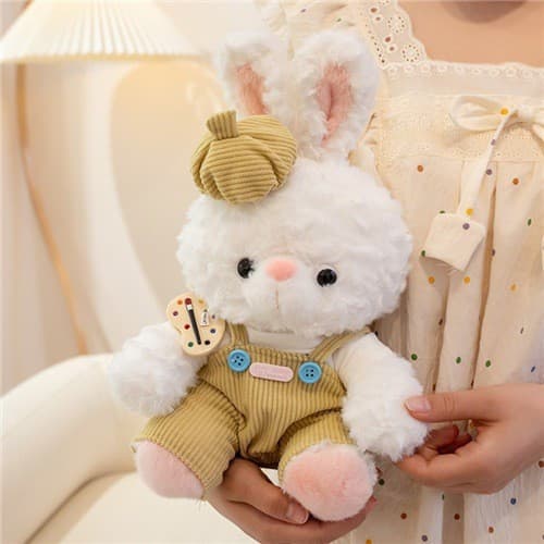 Mocha urso coelho série bonito acompanhando brinquedo de pelúcia vestir urso de pelúcia boneca crianças coelho boneca pr
