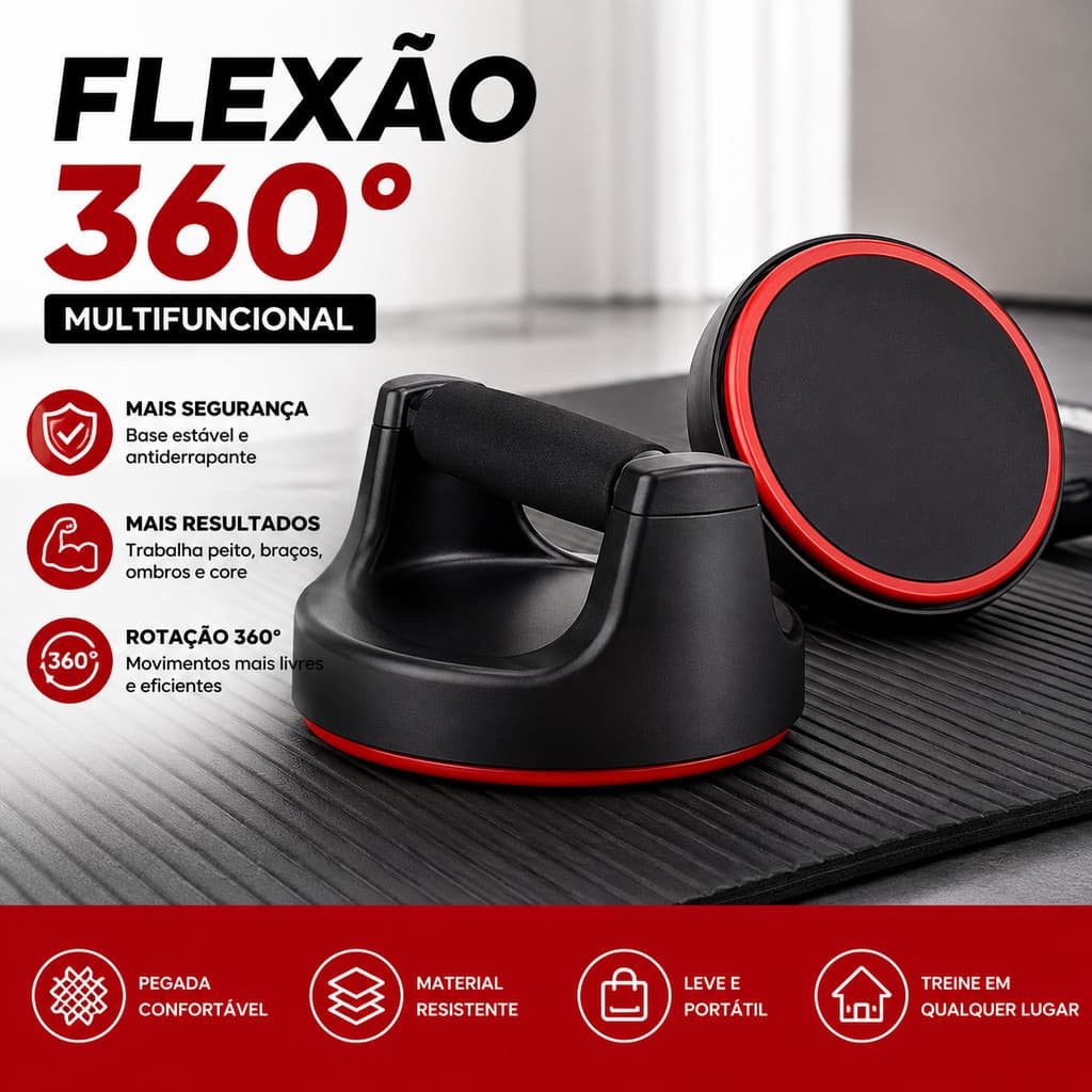 Apoio Para Flexão De Braços Base Giratória Pushup ríceps E Ombro