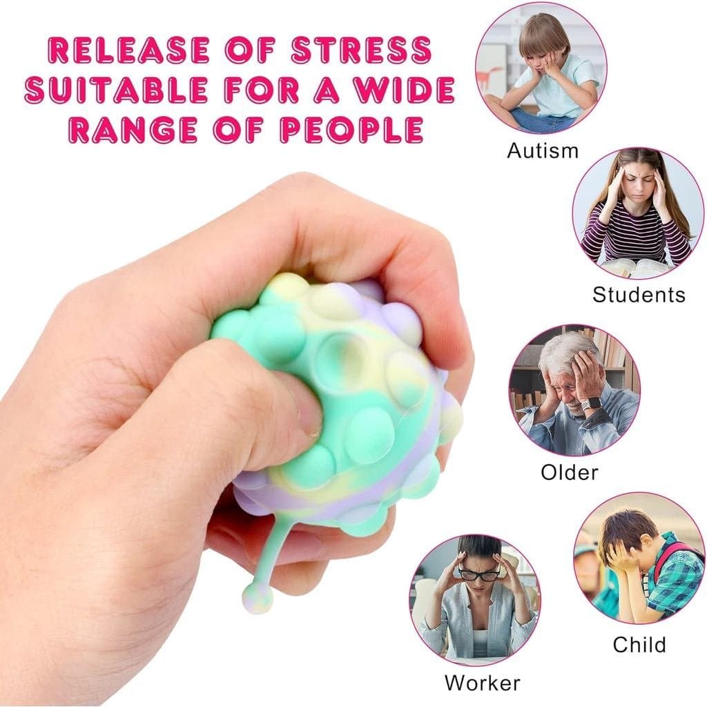 Pacote com 18 Bolas Anti-estresse para Festas, Bolas Pop 3D de Animais de 2 polegadas, Brinquedos Anti-estresse, Lembran