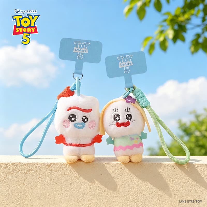 Pingente de Pelúcia Autêntico do Forky de Toy Story 5, Boneco Fofo e Estiloso, Chaveiro, Presente de Aniversário