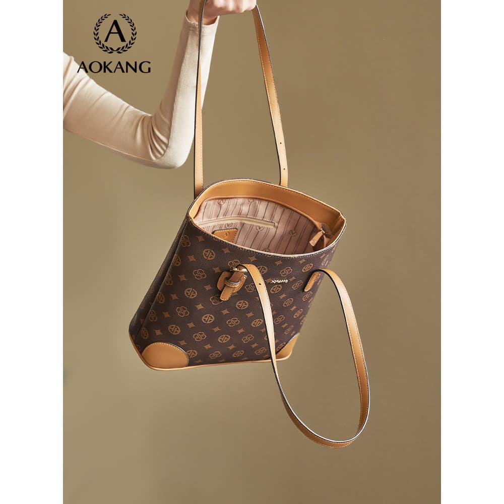 O'Contote Bolsa 2026 Novo Estilo Bolsa Feminina Grande Capacidade High-End Bolsa de Ombro Commuter Presbiopia Bolsa nas