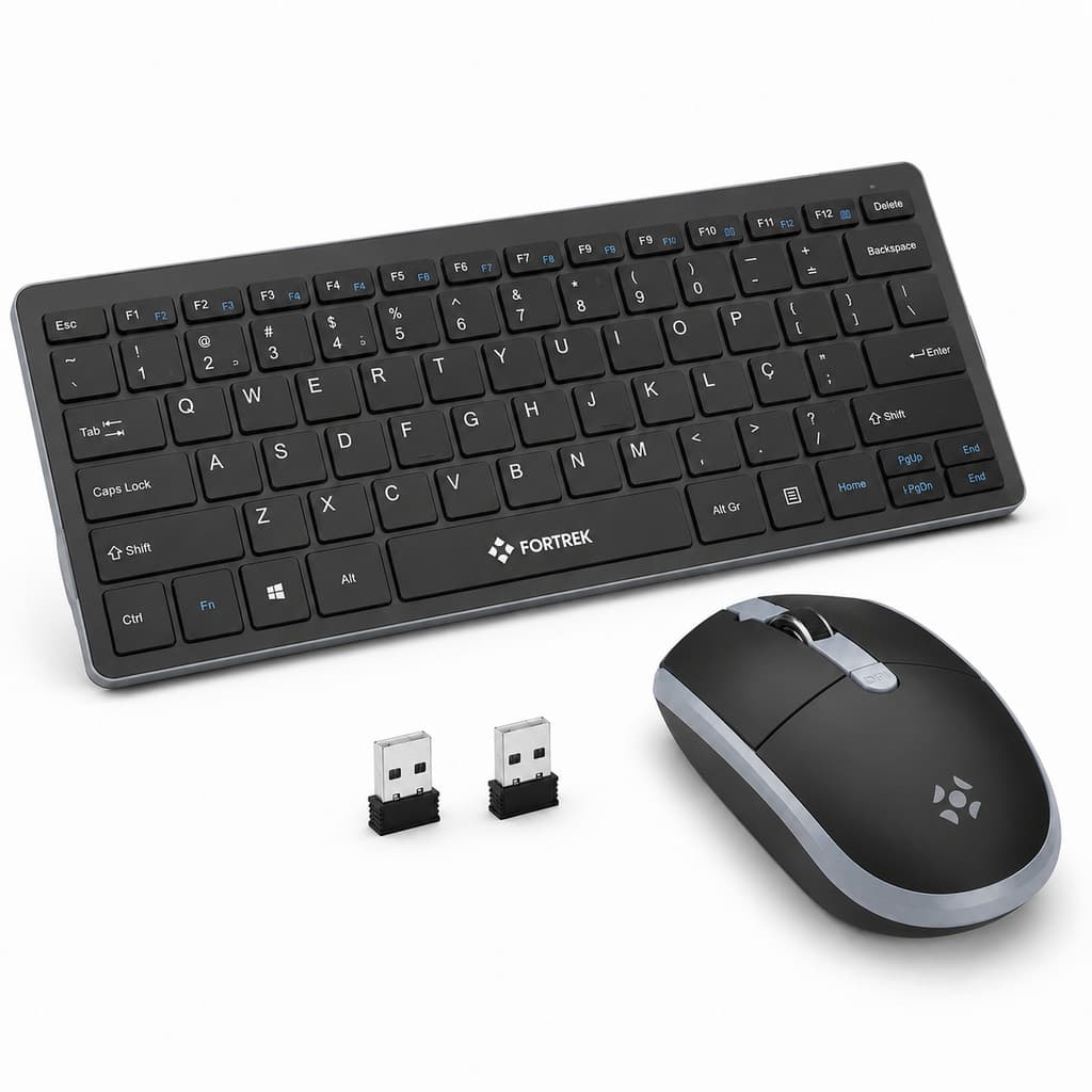 Combo Teclado E Mouse Sem Fio Fortrek Office ABNT2