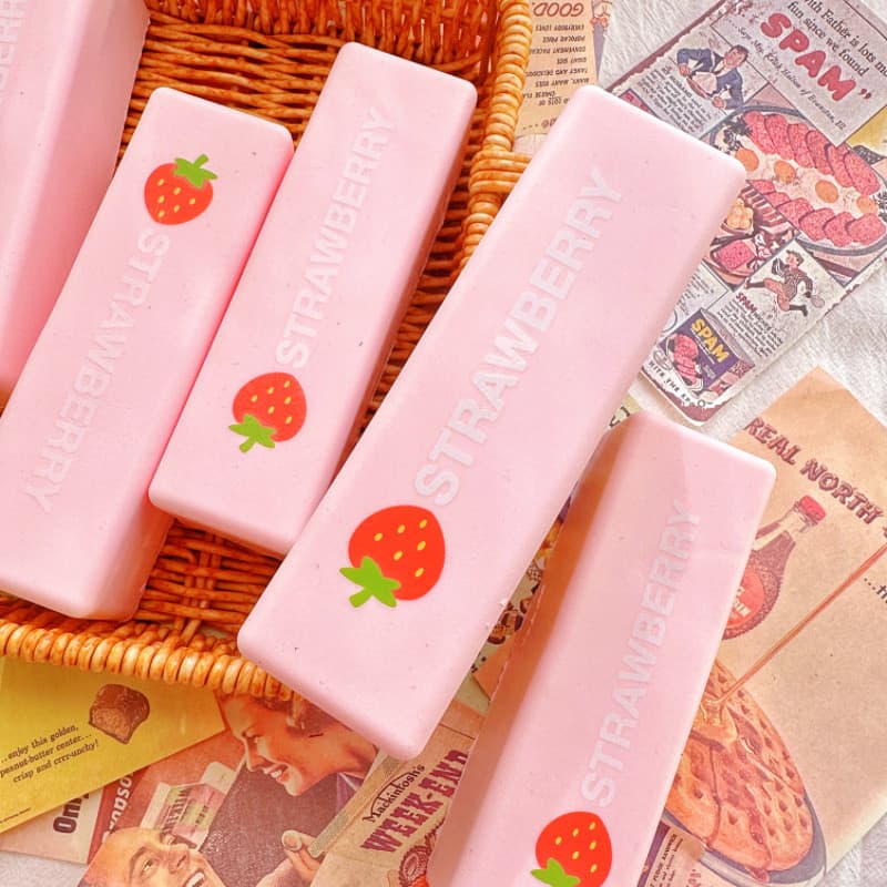 【Suave e Relaxante】[Slow Rising & Comfort] Strawberry Milk Bar Squishy Toy / Brinquedo Anti-Stress / Slow Rising Morango