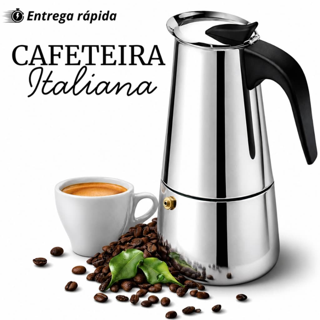 Cafeteiras Italiana Capacidade 4 6 9 Xicaras Aço Inoxidável Inox Moka Café Expresso YB