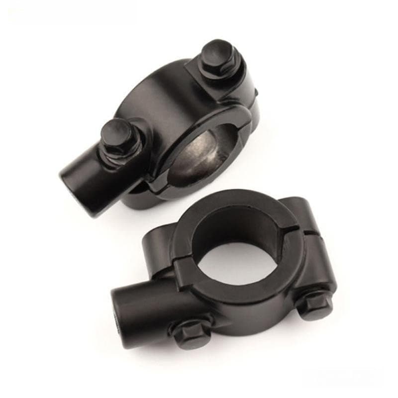 Adaptador de suporte para espelho retrovisor de motocicleta, braçadeira de guidão 8mm, alumínio preto, universal, novo m