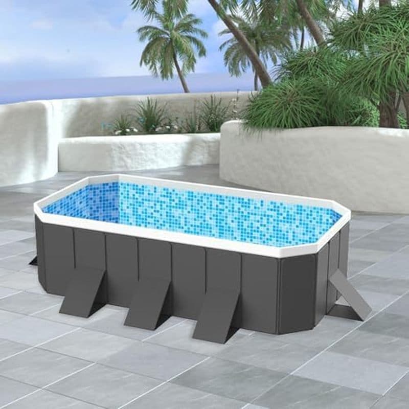 Piscina Não Inflável Portátil Acima Do Solo Para Adultos & amp ; Configuração Fácil Infantil Quintal , Jardim , Diversão