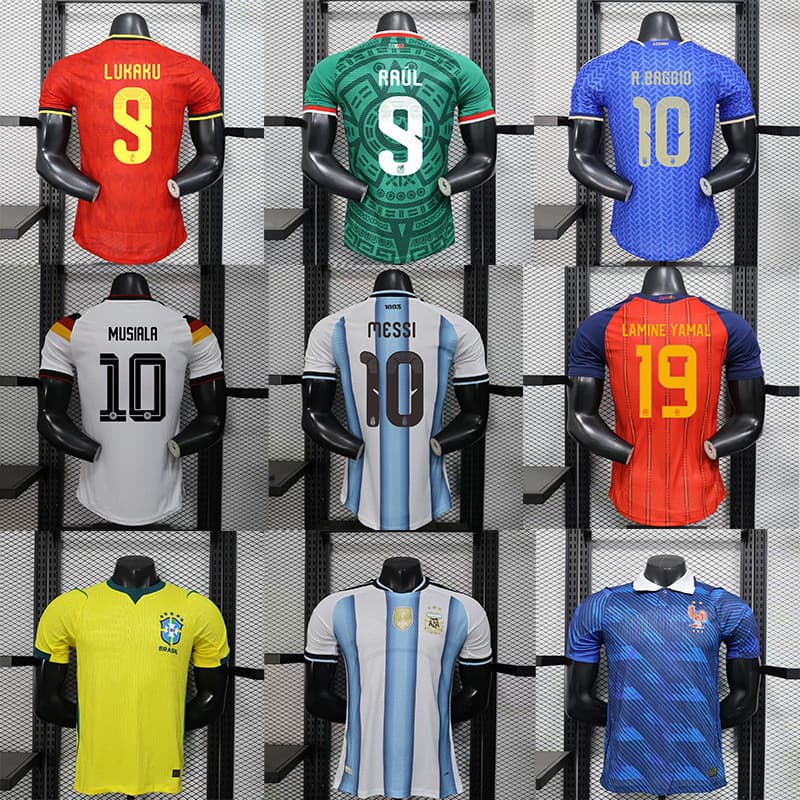 Camisa da Copa do Mundo 2026 Player Edition Espanha Argentina Messi Portugal C Robrazil Camisa de Futebol Francês