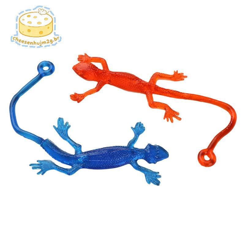 cheesenhujm2g 20 Unidades Stiy Lagarto Animais Retrátil Viscoso Borracha Crianças Gadget BR