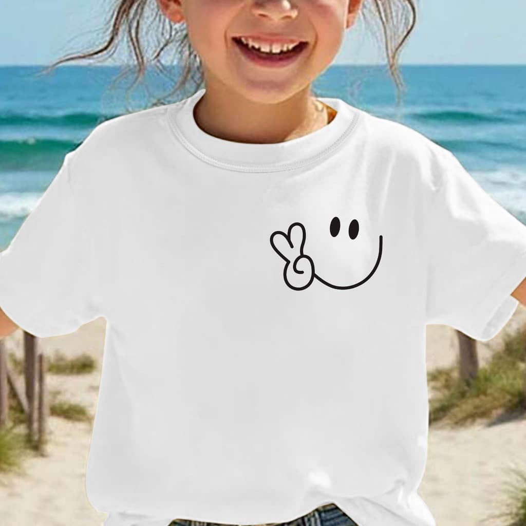 Camiseta Infantil Menina Estampada Casual Fashion Moda Infantil Blusa 100% Algodão