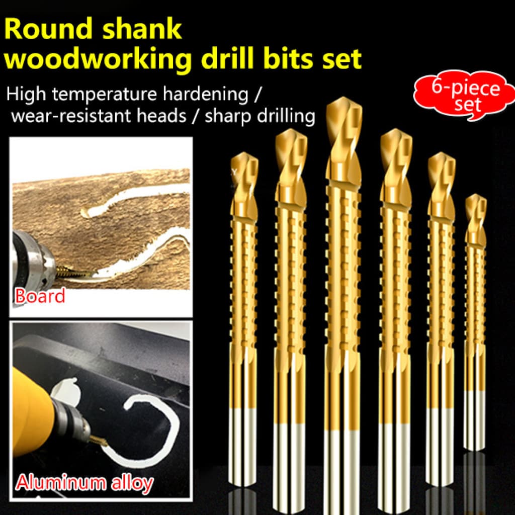 【Material Durável】[Durable HSS Material] Jogo de Brocas/HSS/Broca de Madeira/Alta Velocidade