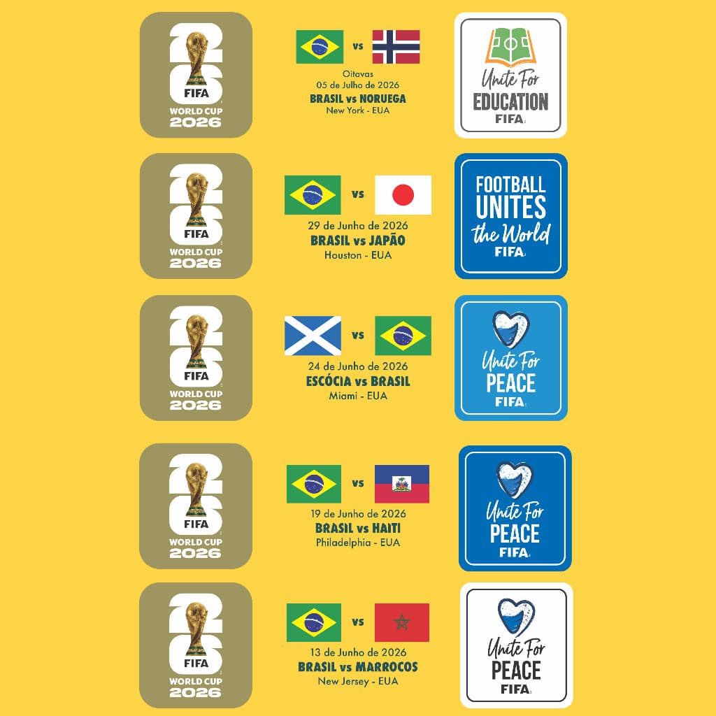 kit completo patch termocolante brasil copa do mundo 2026