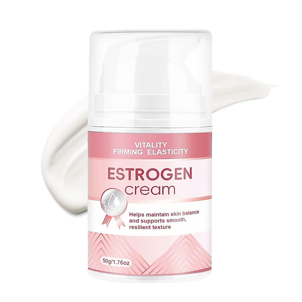 Creme de Estrogênio para o Rosto, Creme Facial com Estriol, Creme de Progesterona Bioidêntica Natural para Alívio da Men