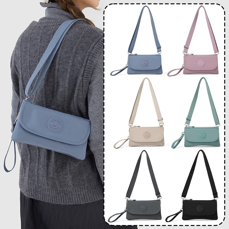 Bolsa Transversal Feminina de Design Moderno, Bolsas de Ombro em Cores Sólidas para Meninas, Bolsas de Maquiagem Imperme