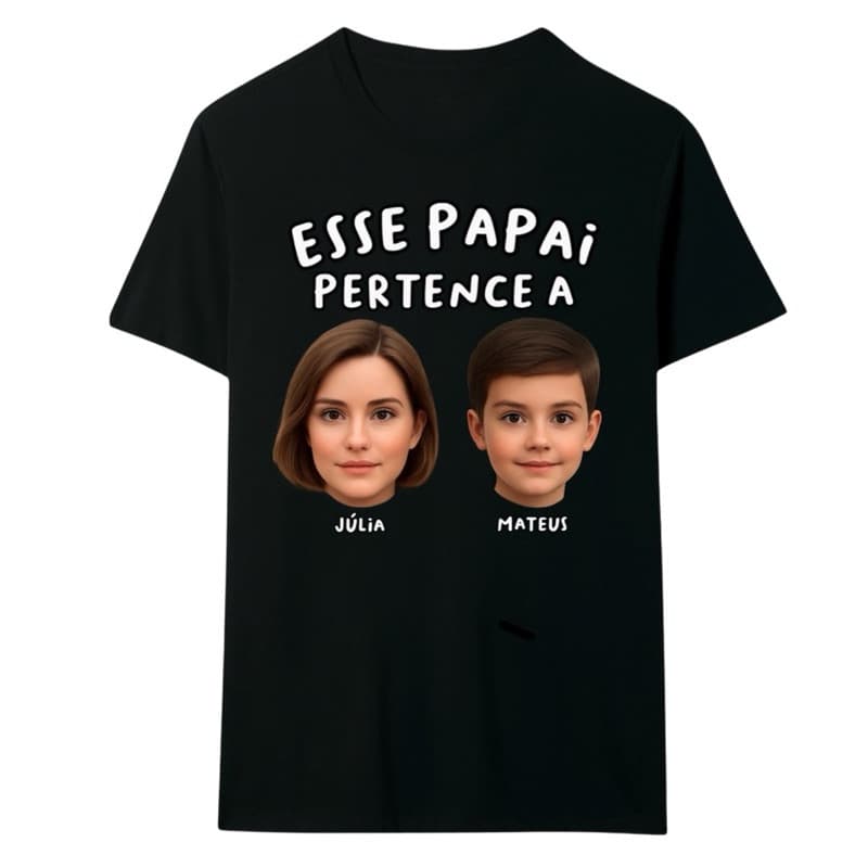 Camiseta Esse Papai Pertence aos Filhos Dia dos Pais e Vovô Homenagem personalizada presente Camisa 100% Algodão