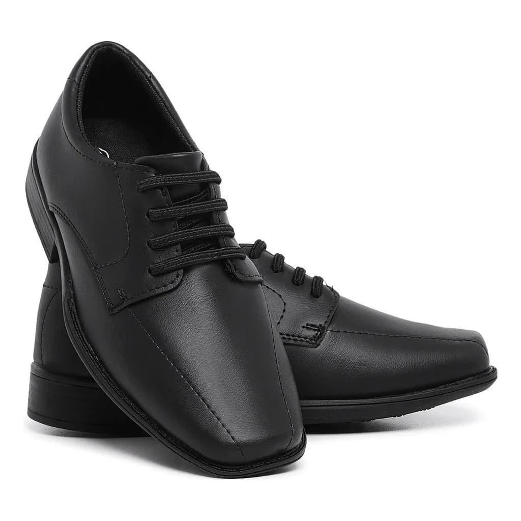 Mocassim Infantil Social Verniz Menino Confortável Elastico Casual