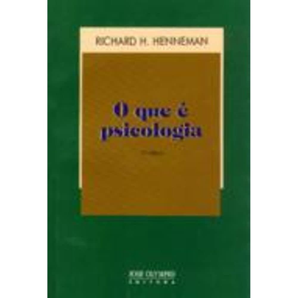 O Que e Psicologia - (Estado de Novo) autor Richard Hanneman
