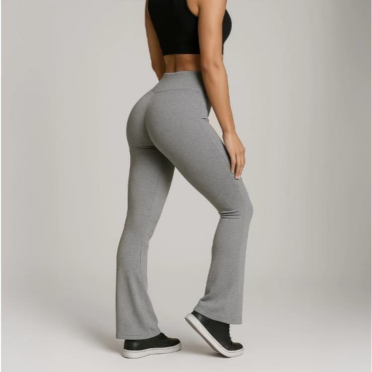 Calça Bailarina Feminina Calça Legging Feminina Legging Flare Legging Preta cintura alta