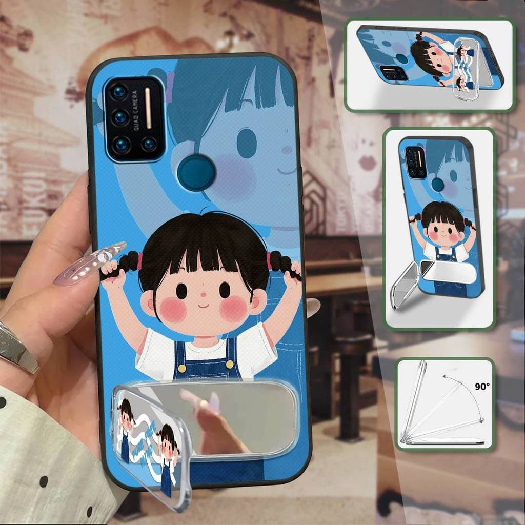 Capa Macia De Silicone Para Telefone UMIDIGI A7 Pro Bordado Espelho Fofo Design De Moda Bolsa Protetora Anti-Queda TPU P