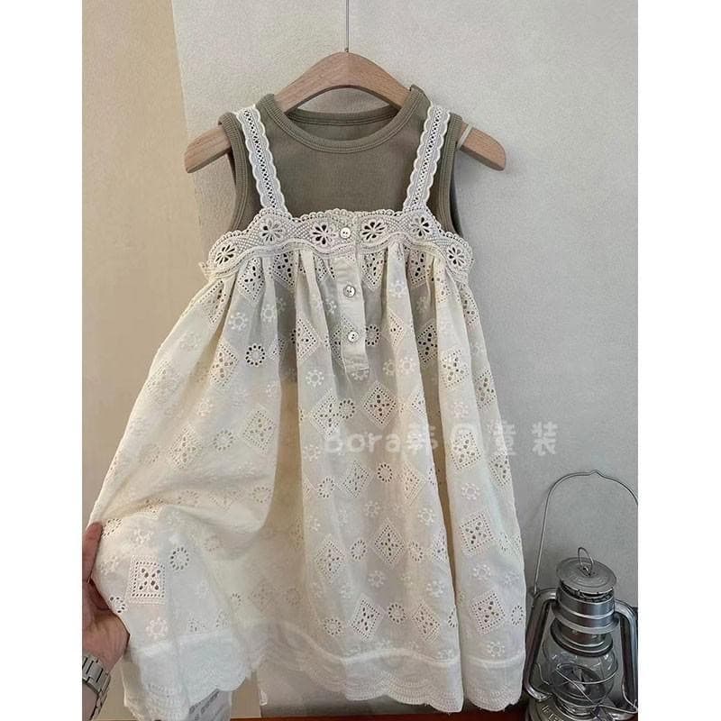 Meninas vestido crianças estilingue vestido primavera verão vestido 2026 Super bonito nicho vestido de princesa elegante