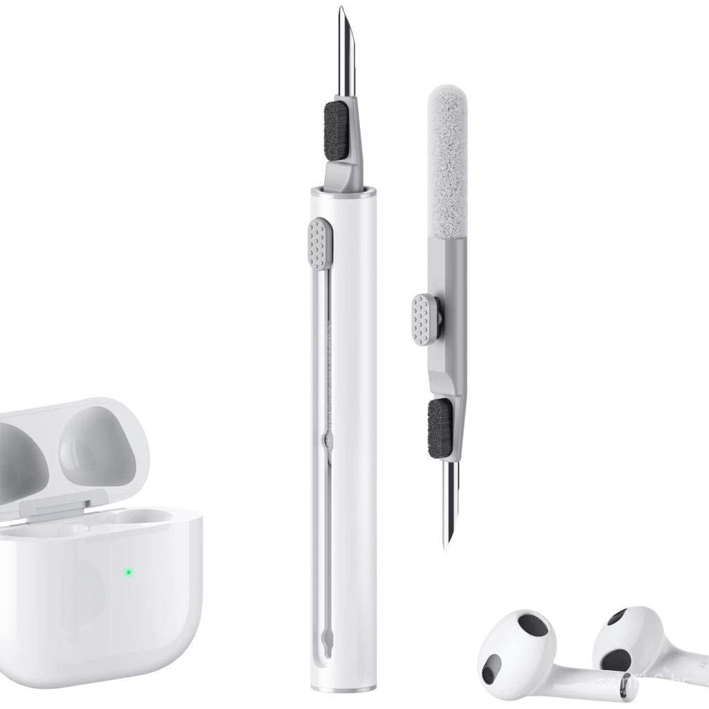 Kit de Limpeza para Pro 1 2 3, Caneta de Limpeza Multifuncional com Escova Macia e Esponja Flocada para Limpeza de Fones
