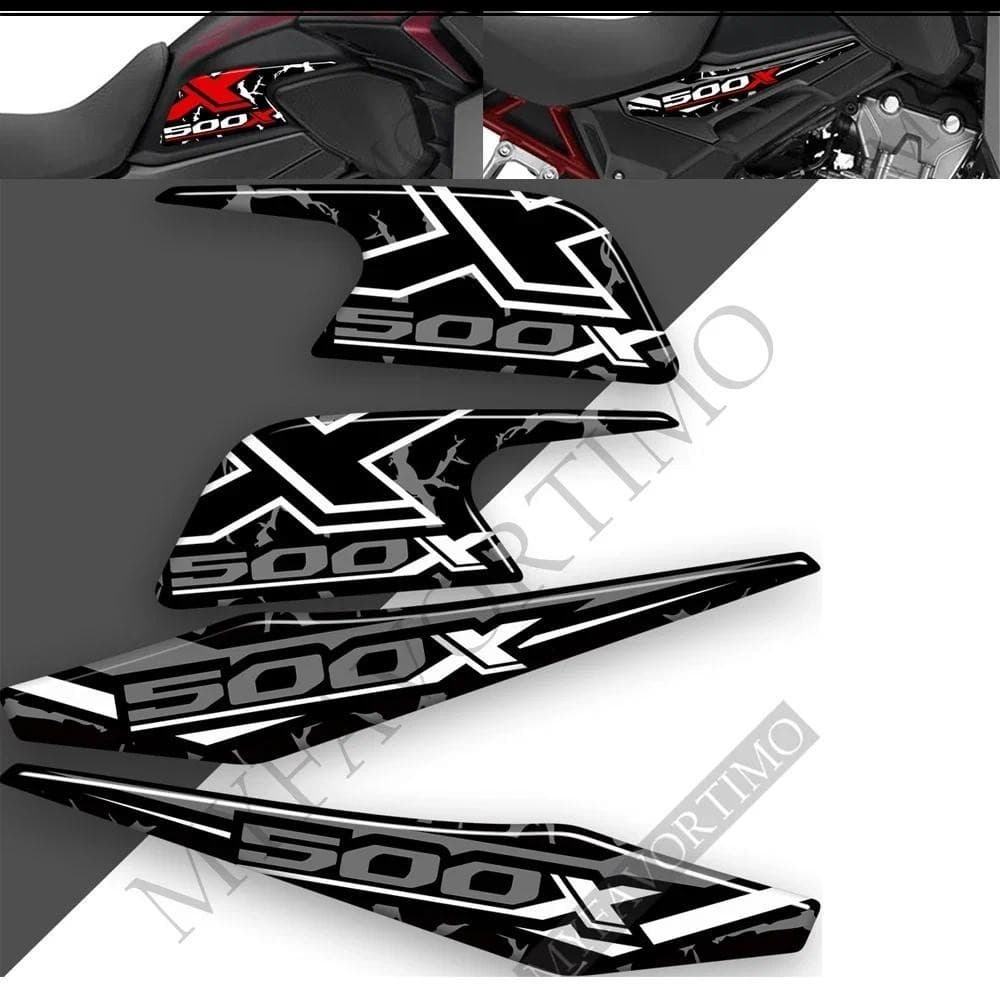 Para Honda CB500X CB 500X Protetor Capacete Emblema Tronco Bagagem Carenagem Fender Tanque Almofada Adesivos Decalque Pá
