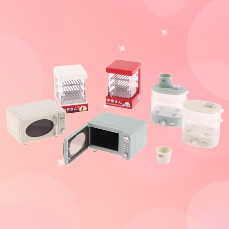 SUPERTOY 1:12 Micro-ondas em Miniatura para Casa de Bonecas, Armário de Pão, Vaporizador, Modelo de Eletrodoméstico para