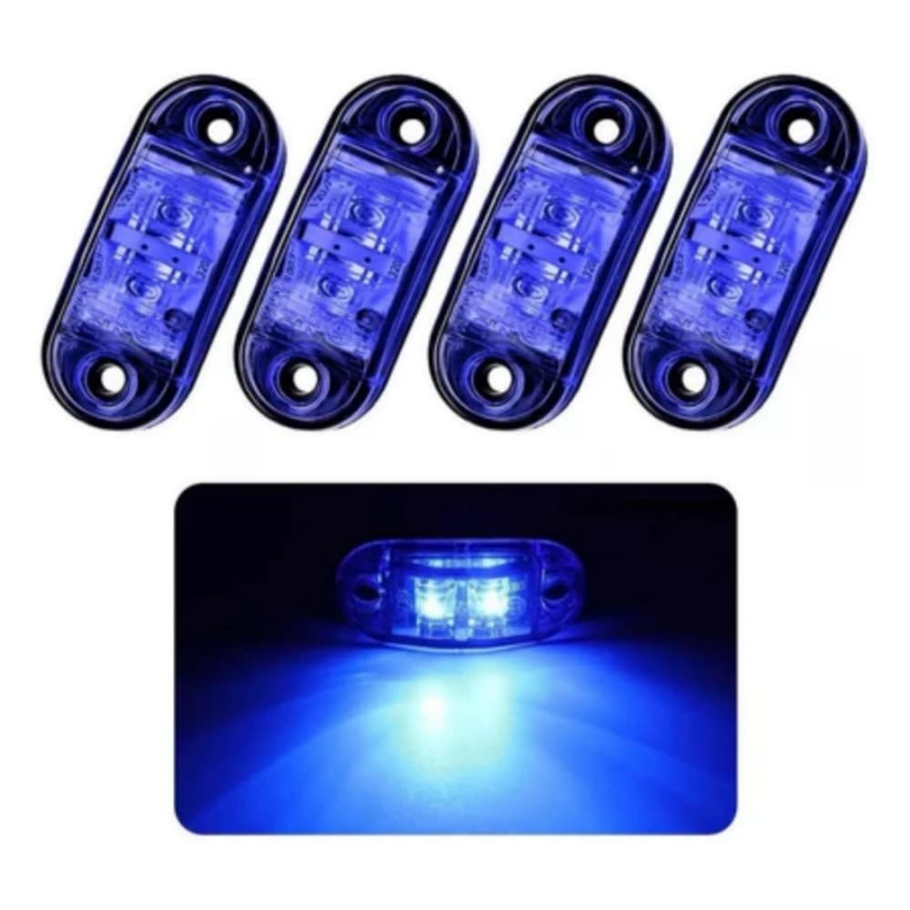 Kit 4 Lâmpadas LED Cortesia Impermeável 12V/24V – Para Barcos e Lanchas
