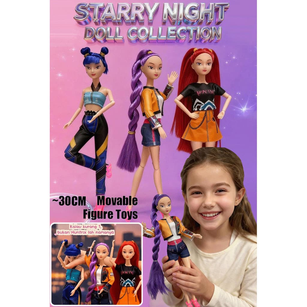 【Presente Perfeito】Magic Huntress Doll Anime Figure Toy For Girls/Collectible Fantasy Character Model/Cartoon Girl Room