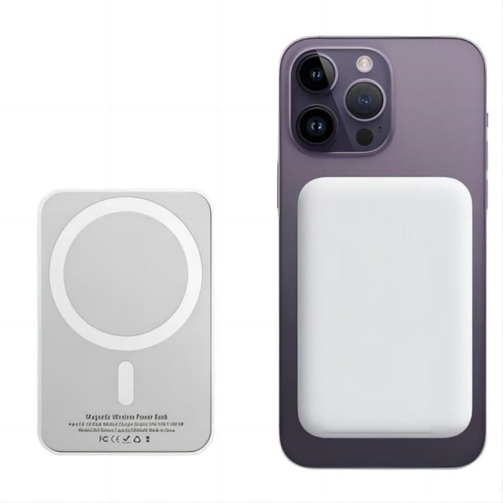 Carregador MagSafe Sem Fio Indução Magnético Power Bank 10000mAh iPhone Carga Rápida Portátil