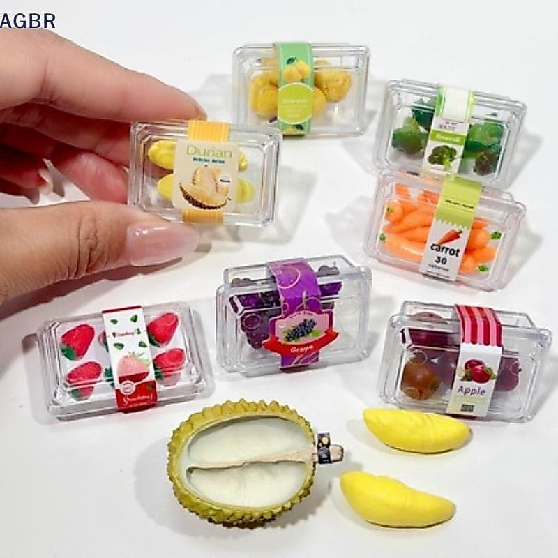 [AGBR] 1 conjunto de acessórios para bonecas, brinquedos, casa de bonecas nova 1/6, comida em miniatura, supermercado, f