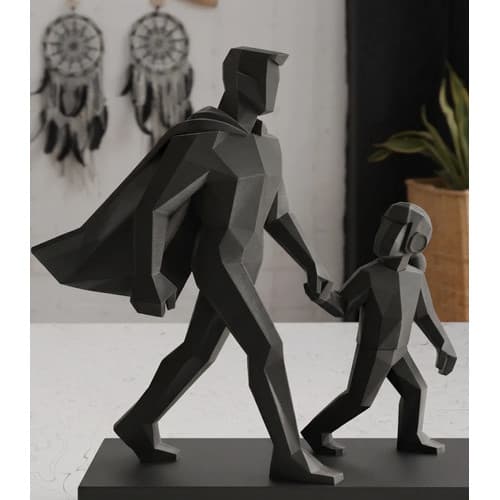 Decoração Escultura Presente Dia Pai Papai Família Estante