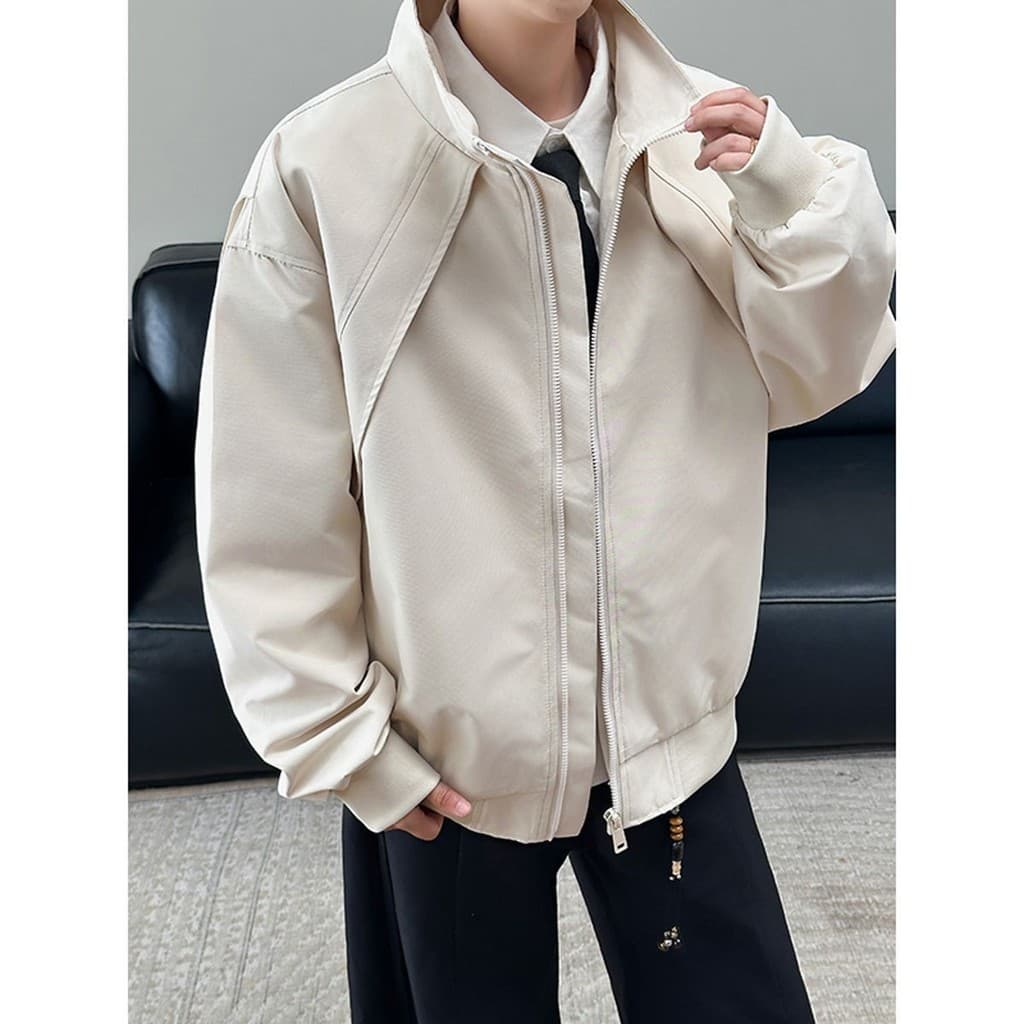 2026 americano Retro gola jaqueta masculina primavera solta bonito jaqueta casal Cardigan jaqueta masculina 7.27
