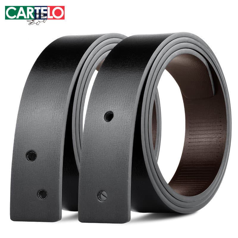 Cinto desdentado cinto de corpo masculino couro genuíno puro sem cabeça cinto versão coreana cinto de negócios masculino