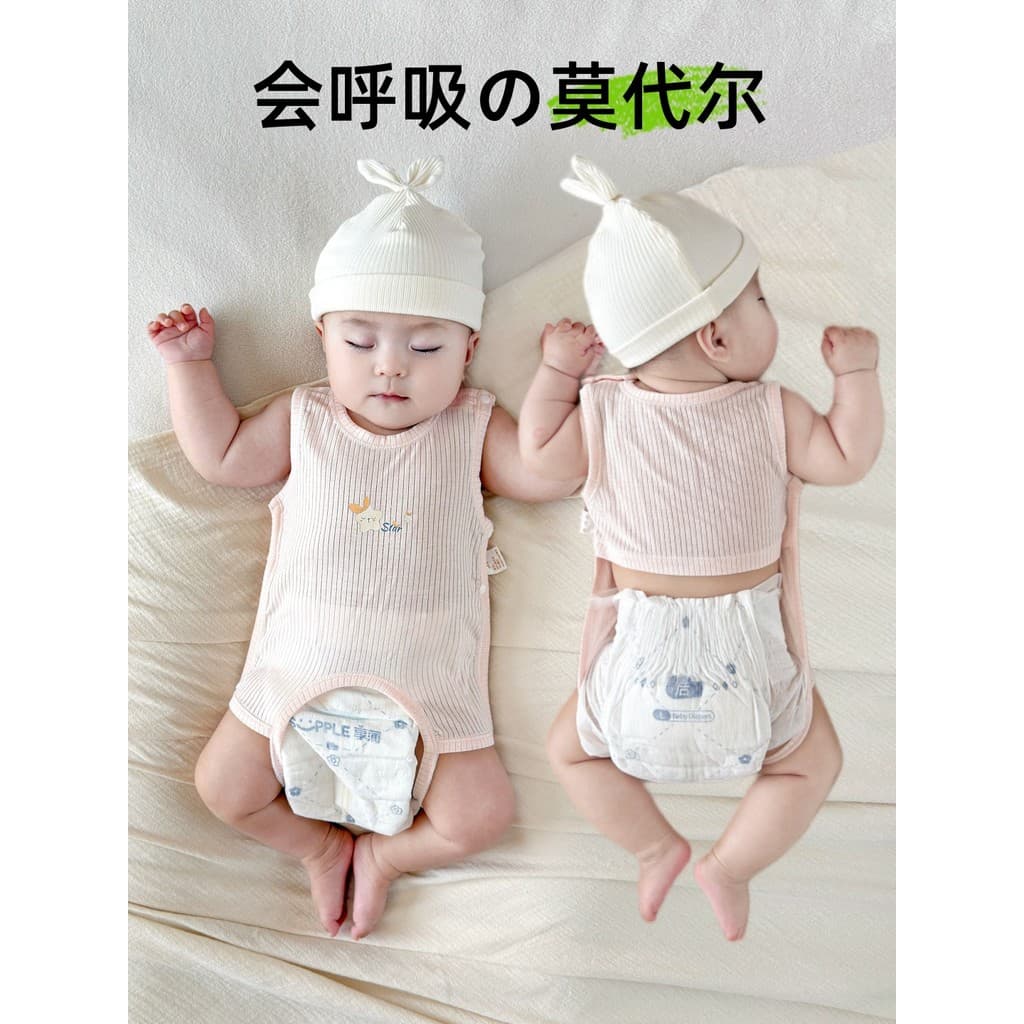 Bebê barriga proteger barriga Anti-frio verão pequeno mês idade bebê Modal verão estilo fino colete de meia perna