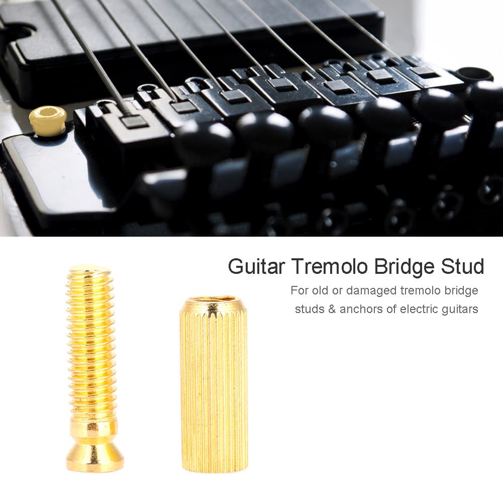Funien Conjunto de âncora de ponte tremolo para guitarra elétrica durável com 2 peças de reposição perfeitas de altura