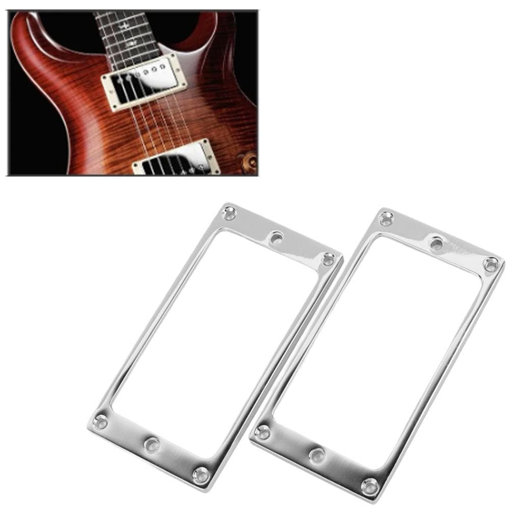 Photop-BR 2 peças moldura de captador de guitarra elétrica liga de zinco plana humbucker anel de montagem capa 4x4mm