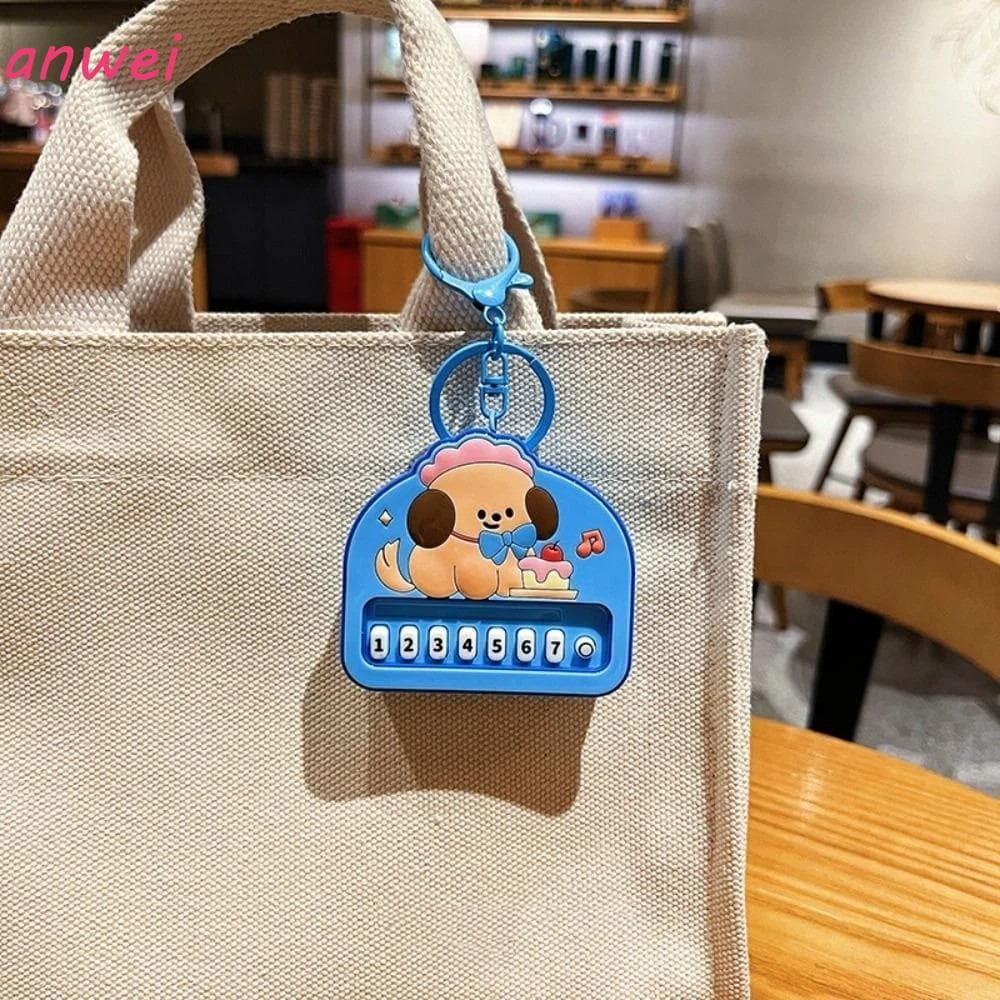 ANWEI Mini Pingente De Chave De Piano , Chaveiro Eletrônico Vertical De Cor Sólida , Animais
