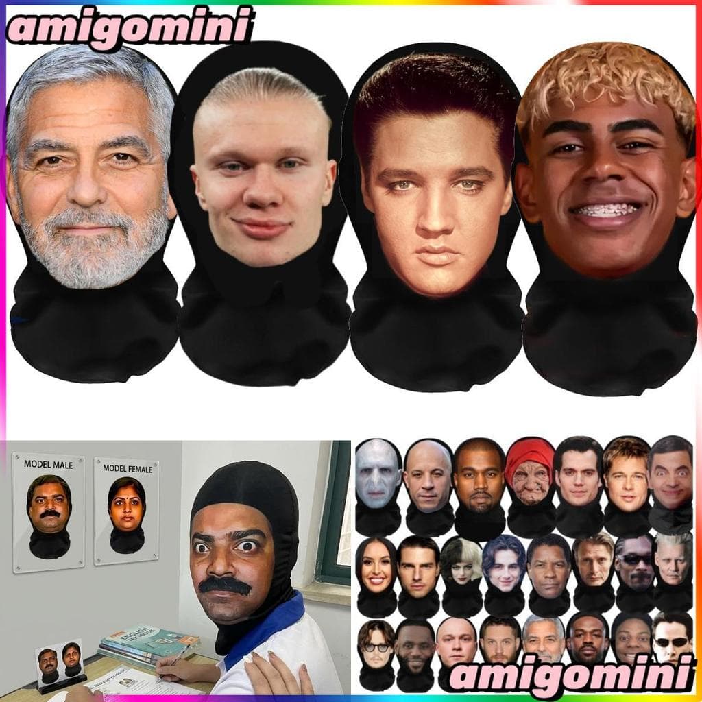 Máscara Facial Completa Impressa Em 3D Cosplay Diddy Kanye Disfarce De Celebridades Engraçada Para Fãs Role Play Joker F