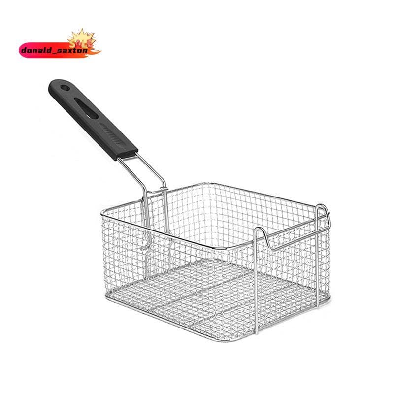 [Rápido D] Quadro De Batatas Fritas Tela Criptografada Cesta De Fritadeira Filtro Quadrado Coador De Fritura Em Formato