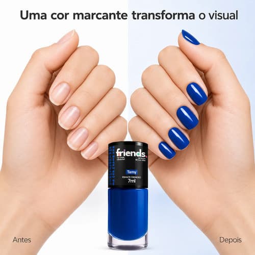 Esmalte Cremoso Profissional Friends Azul Tamy Azul