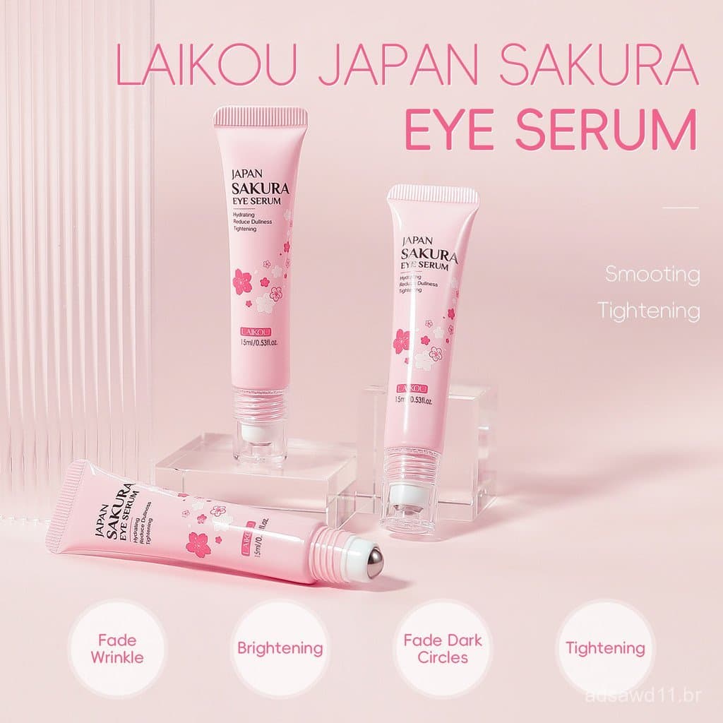 Sérum para Olhos LAIKOU Japan Sakura Remove Bolsas, Reduz Rugas, Anti-Inchaço 15ml FT5S