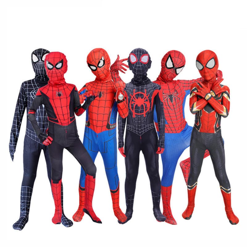 Crianças cos homem-aranha magro Bodysuit homem de ferro menino vestir-se terno Superman desempenho traje