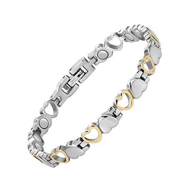 Pulseira Magnética De Ultra Resistência Para Mulheres , De Aço De Titânio Com 3500 Ímãs Gauss , Presente Ideal