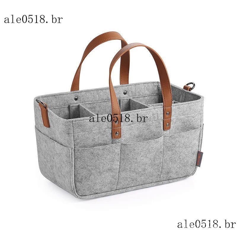 Baby Felt Armazenamento Nursery Organizer Basket Infantil Fralda Saco com Alça Caddy Mudando Fralda Stroller Storage Bag