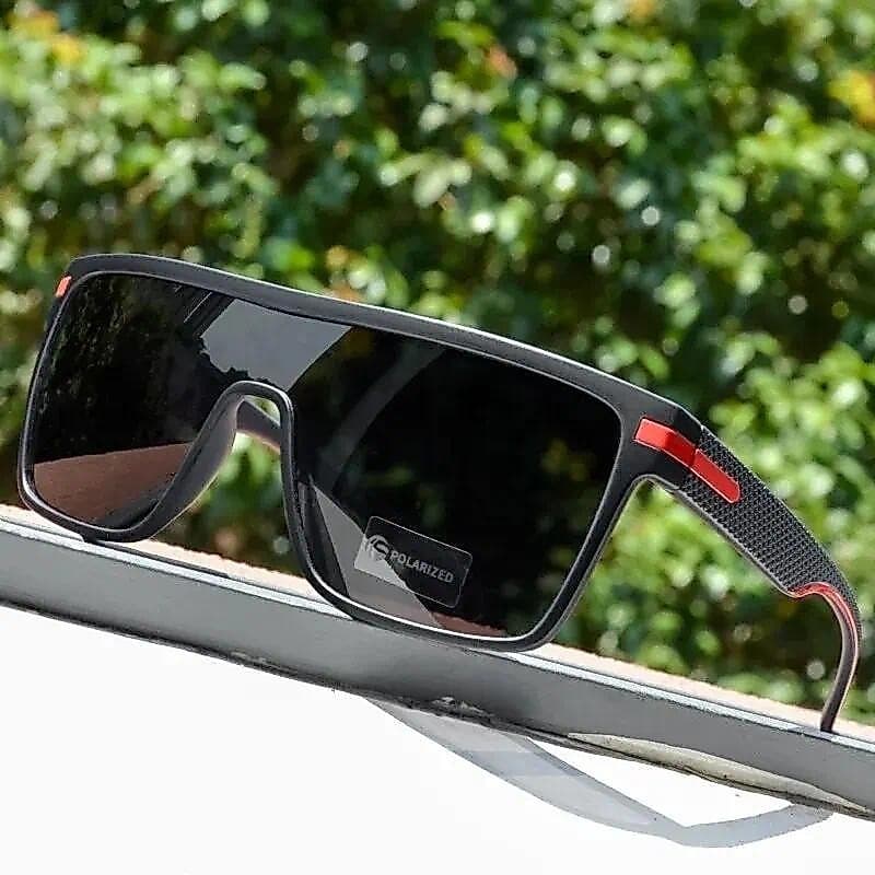 Óculos de Sol Polarizados Masculinos Quadrados Grandes Anti-reflexo para Condução, Óculos Femininos UV400 Masculinos B0F