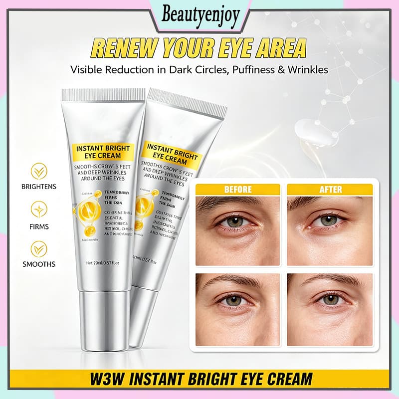 Creme Para Os Olhos Brilhante Instantâneo Retinol Anti Rugas Desbota Olheiras Remover Bolsas Reduzir O Inchaço Suave Pés