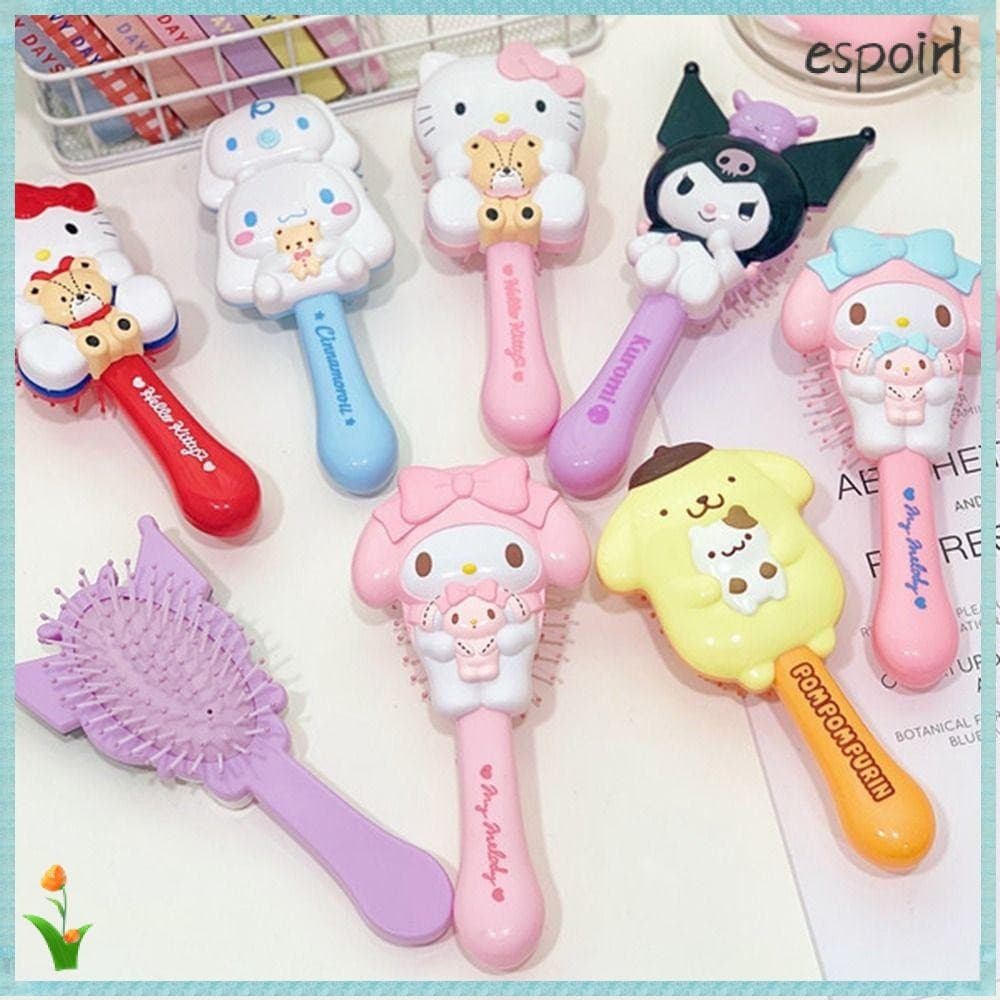 ESPOIR Sanrio Escova de Cabelo com Almofada de Ar, Escova de Cabelo Antiestática em ABS, Escova de Massagem Portátil Cin
