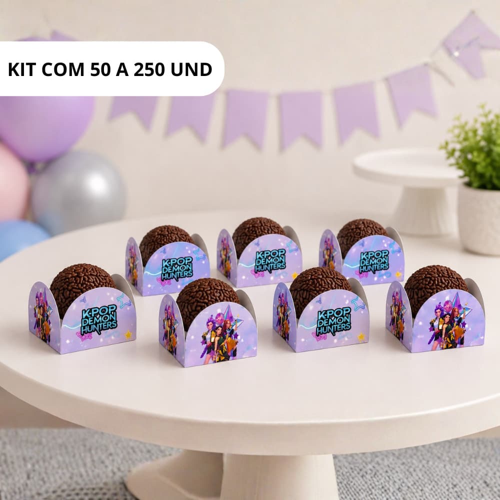 Forminha Guerreiras do K-pop Kpop Huntrix Lembracinha forma de Doce Docinho Festa de Aniversário Infantil bombom