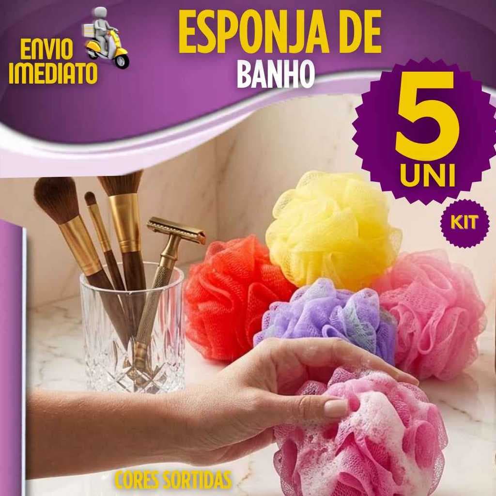 Esponja de Banho 2/3/4/5 Peças Corporal Macia Esfoliante Massageadora Bucha de Banho Esponja para Banho